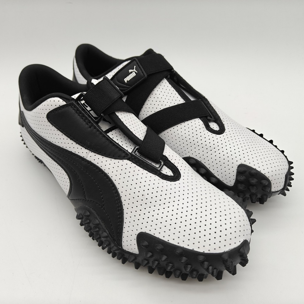 Puma Mostro Perforated Leather Pack Men's Sneakers White Black Size 9 397331-01